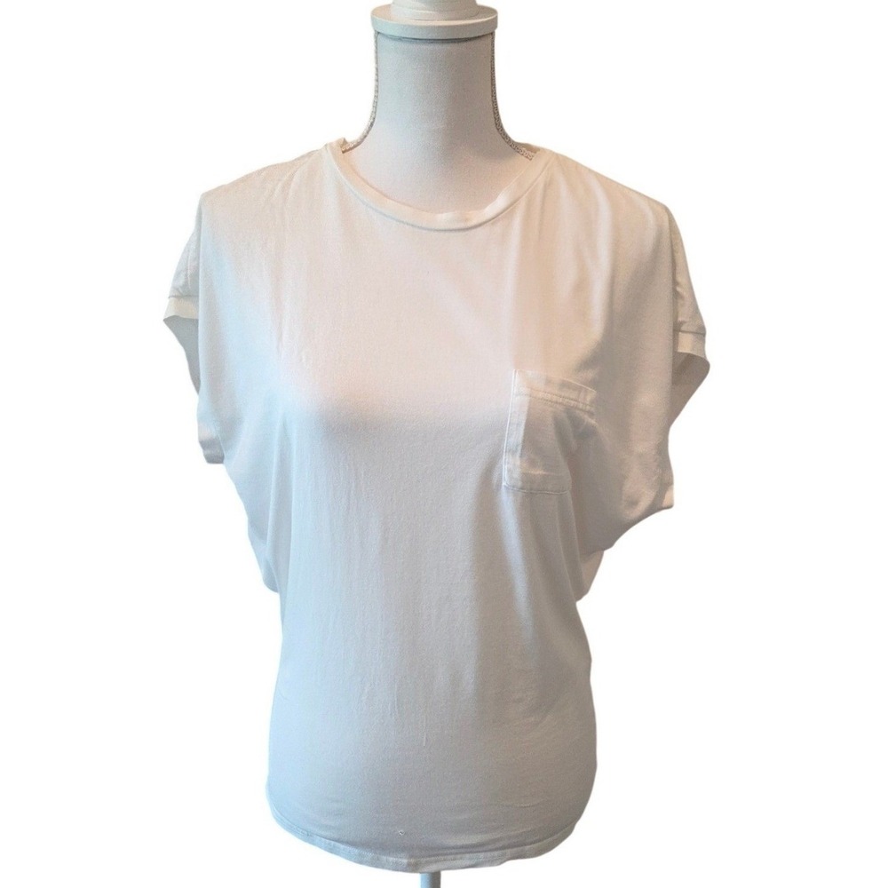 Mizuiro Ind Pocket Cotton Tee‎ Dolman Sleeve  White Minimalist Japan Medium